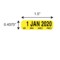 Nevs Date Labels-50/Day 1/2" x 1-1/2" Sheeted Yellow w/Black DATE-50-2020 - alternate 2
